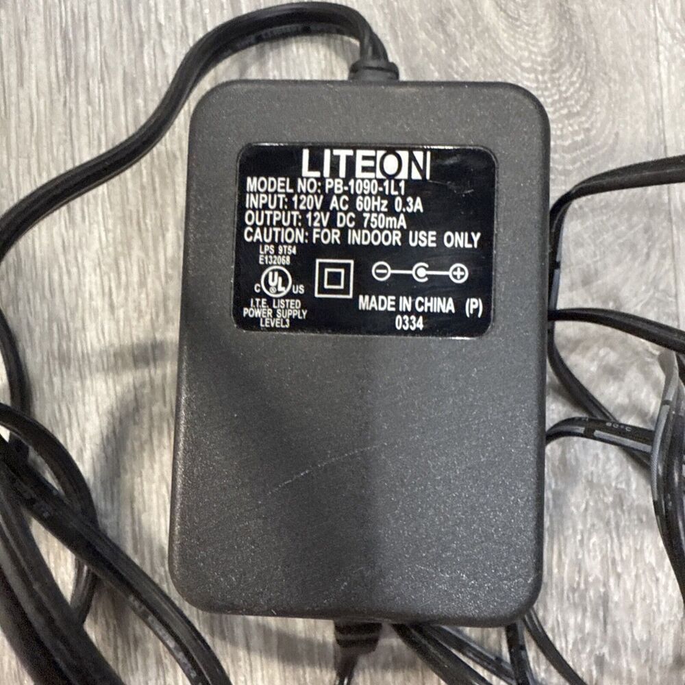 Genuine Liteon PB-1090-1L1‎ AC Adapter Charger Power Supply Output 12V 750mA